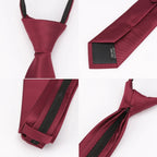 Solid Zipper Necktie