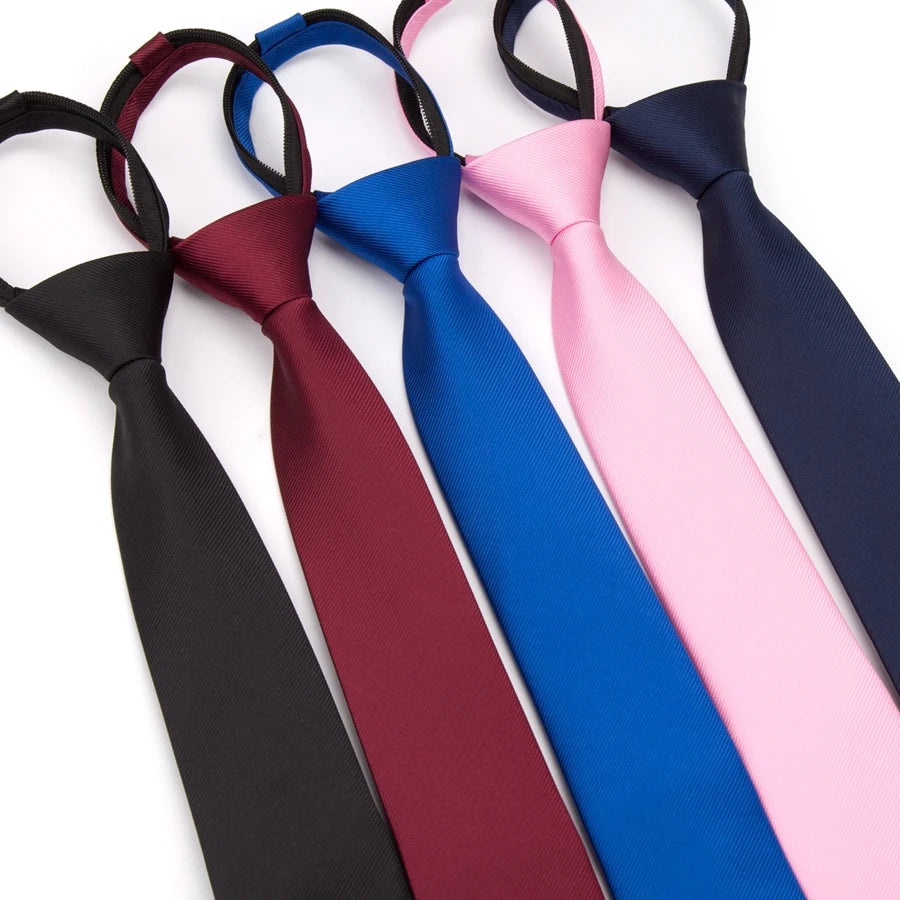 Solid Zipper Necktie