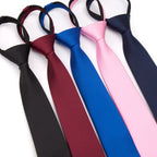 Solid Zipper Necktie