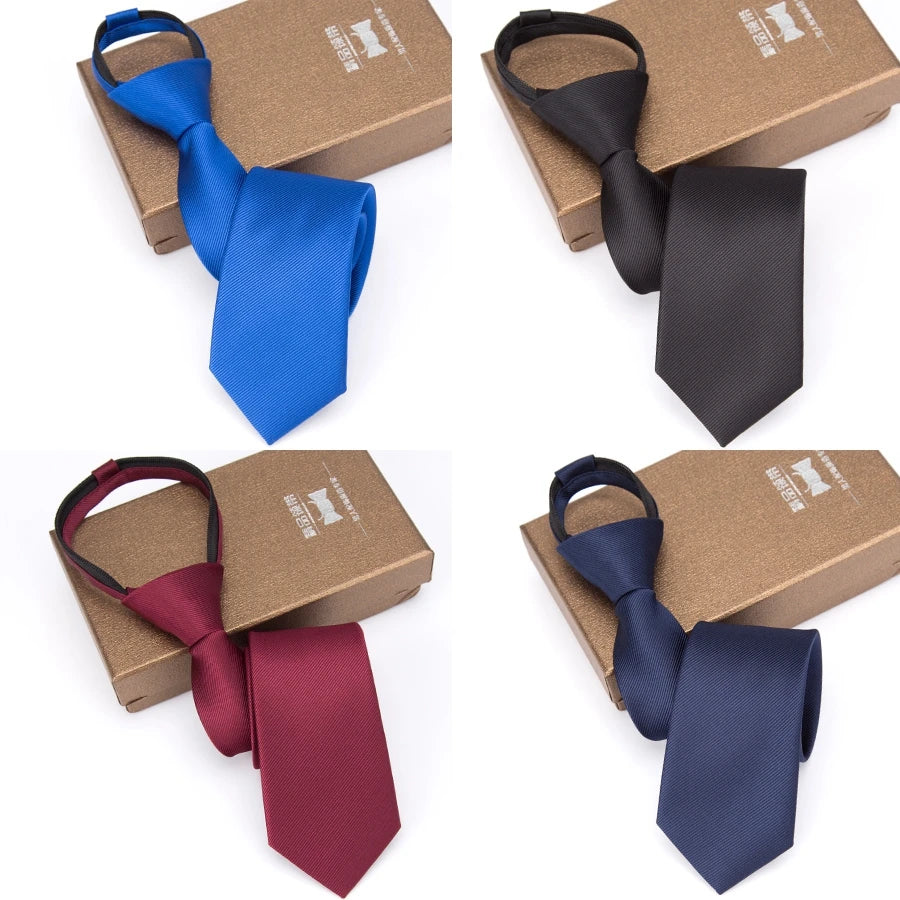 Solid Zipper Necktie