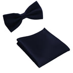 Classic Solid Bow Tie & Pocket Square Set