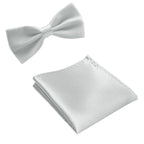 Classic Solid Bow Tie & Pocket Square Set
