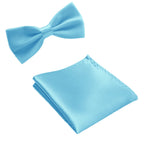 Classic Solid Bow Tie & Pocket Square Set