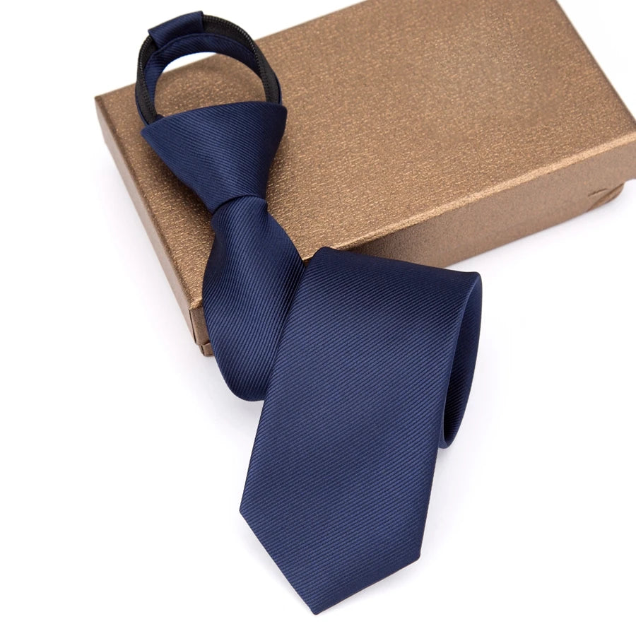Solid Zipper Necktie