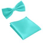 Classic Solid Bow Tie & Pocket Square Set