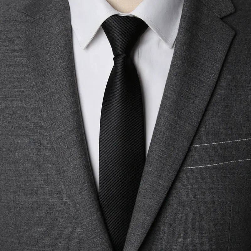 Solid Zipper Necktie