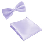 Classic Solid Bow Tie & Pocket Square Set
